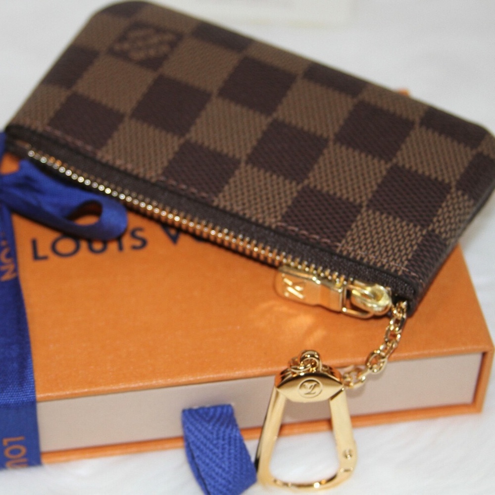 NWT LOUIS VUITTON  Pochette Cles Key Pouch Damier Ebene Made in France - Picture 5 of 8